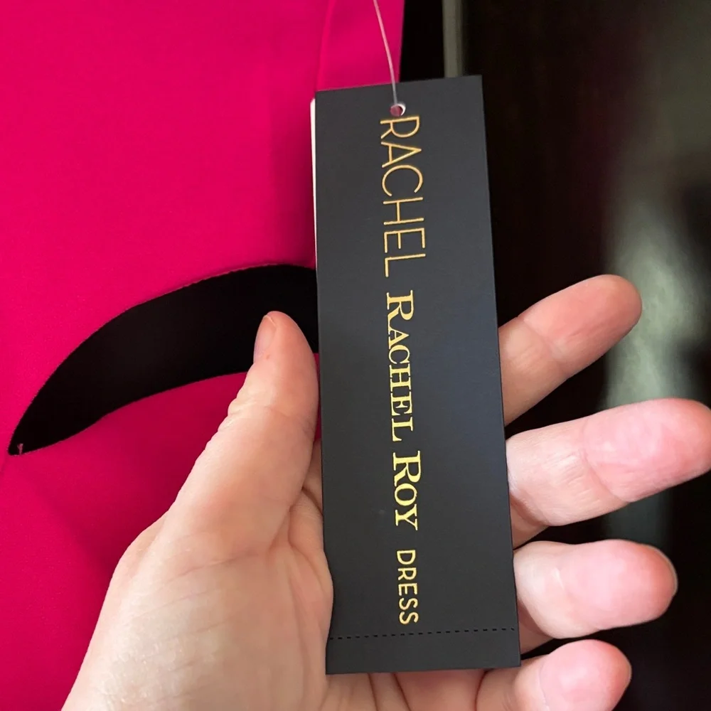 RACHEL Rachel Roy Vibrant Pink Midi Dress - Picture 5 of 11